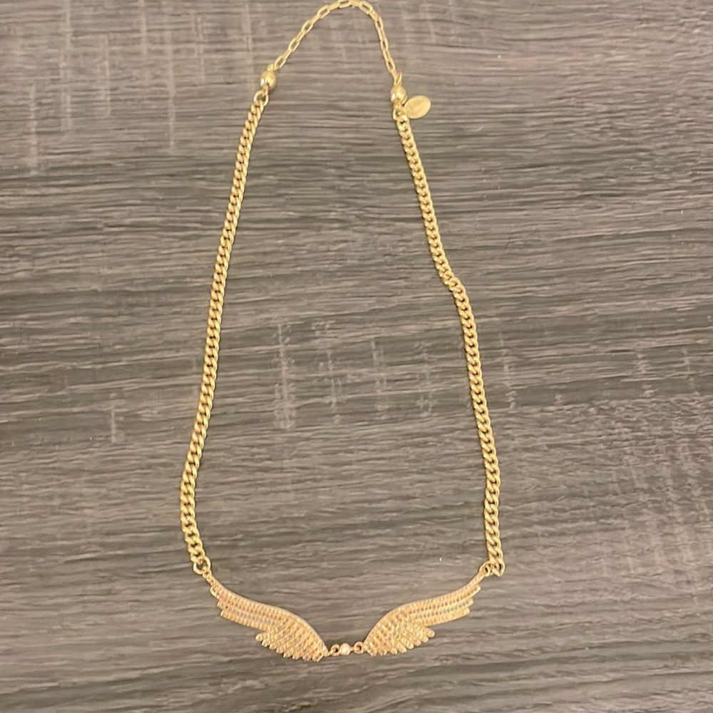 Melania Clara wing choker necklace with extender (magnetic closure)